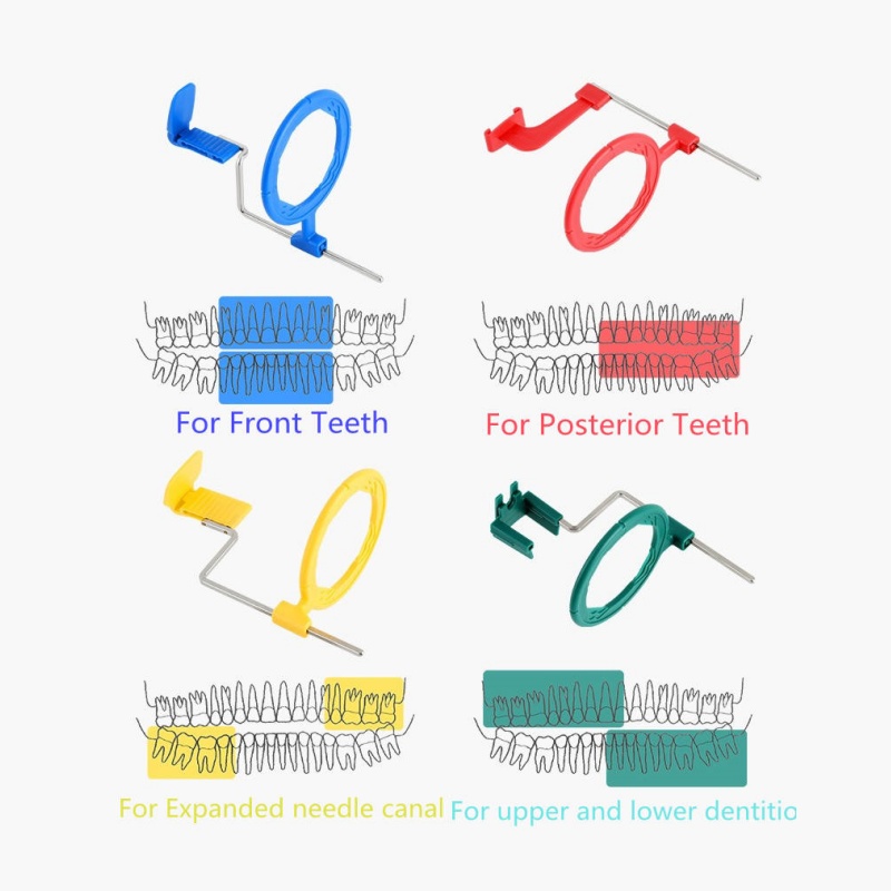 치과용 X선 필름 위치 조정 키트, 색상 코드가 표시된 - Bite Indicator 리뷰 및 가격